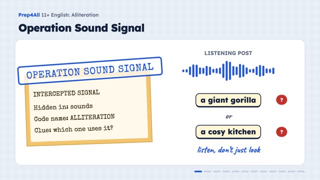 Alliteration: opening of the video lesson