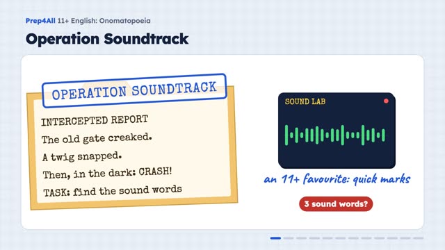 Onomatopoeia: opening of the video lesson