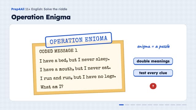 Solve the Riddle: opening of the video lesson